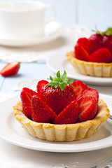 Tartlets with strawberries