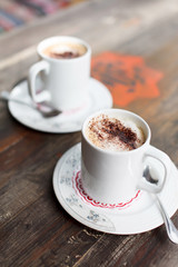cappuccino with chocolate