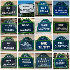 rue de paris 8ièm arrondissement collage