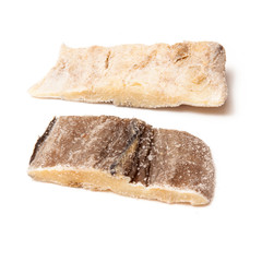 Pieces of salt cod fish