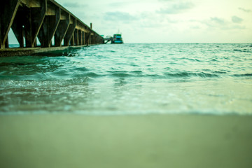 The beautiful seascape under the sunshine time