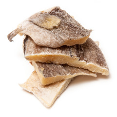 Pieces of salt cod fish