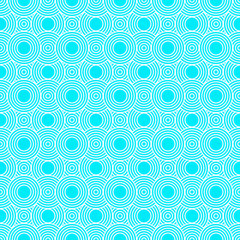 Teal and White Circles Tiles Pattern Repeat Background