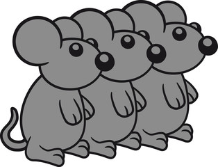 3 Mäuse Team Freunde Crew