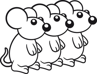3 Mäuse Team Freunde Crew