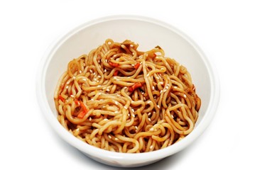Oriental Noodles with Soy Sauce and Sesame Seeds