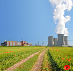 Nuclear power plant Temelin in Czech Republic Europe