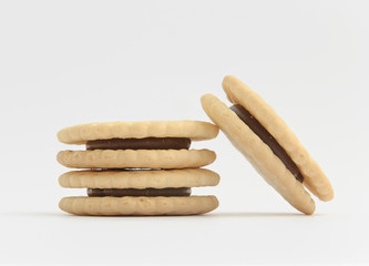 Chocolate cream filled cookies