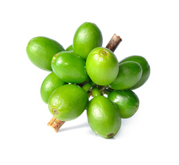 coffee beans on white background.