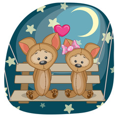 Fototapeta premium Lovers Dogs