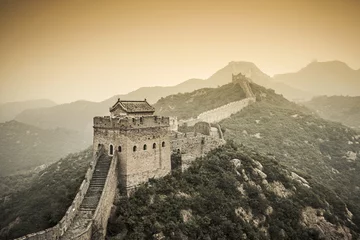Fotobehang Grote Muur van China bij de sectie Jinshanling © SeanPavonePhoto