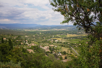 Aerial view of the region of Provence in France