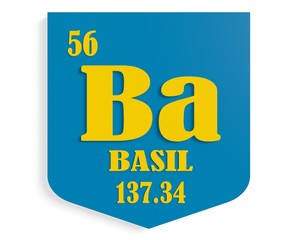 name basil on shield instead chemical element