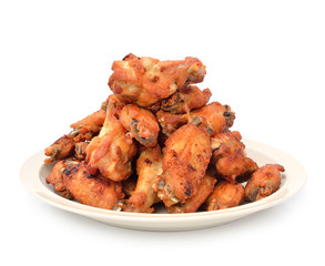 Hot Meat Dishes - Fried Chicken Wings with Curry Sauce