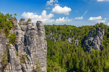 Fototapeta na wymiar Saxon Switzerland National Park - Bastei, Germany