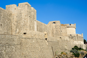 Naklejka premium The city walls of old town at Dubrovnik