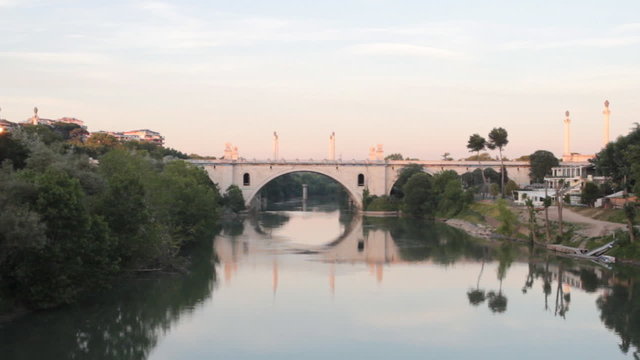 Flaminio Bridge in Rome , Italy