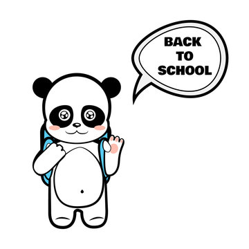 Panda schoolboy
