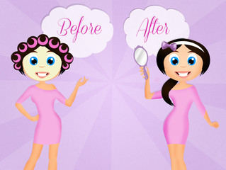 before and after beauty treatment