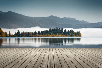 Fotobehang Pier Walchensee  © magann