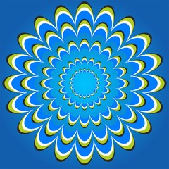 optical illusion flower circles