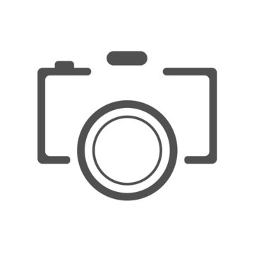 abstract black camera icon on white background
