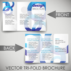 Tri fold corporate business store brochure
