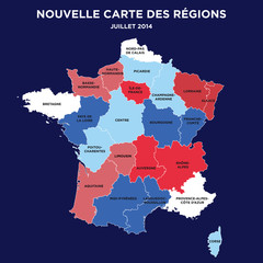 La nouvelle carte des régions - Juillet 2014