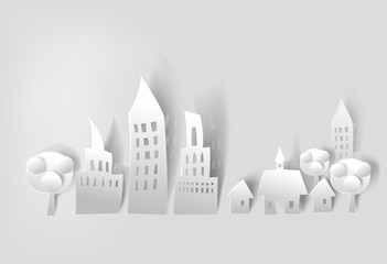 Paper city, abstract background