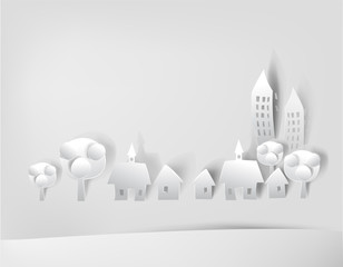 Paper city, abstract background