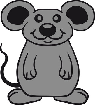 Kleine süße graue Maus