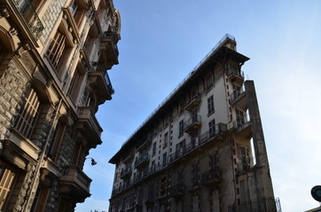Fototapeta na wymiar Architecture, façade d'immeuble, ville de Nice