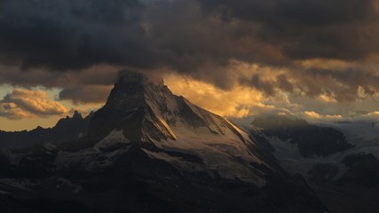 Dramatic sky over the Matterhorn