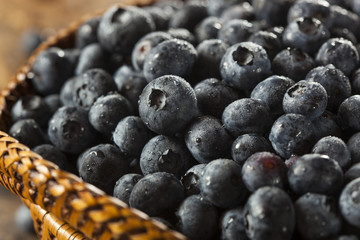 Fresh Organic Raw Blueberries