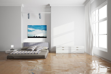 Wasserschaden im Schlafzimmer