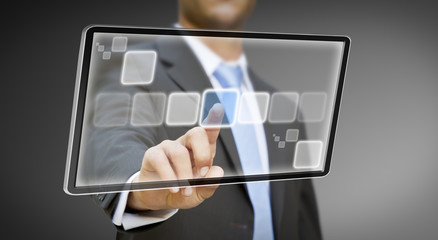 Businessman tablet concept