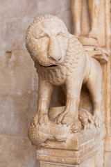 Fototapeta na wymiar Detail of the Cathedral of St. Lawrence in Trogir, Croatia
