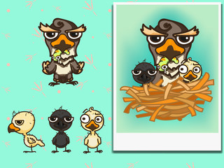 Birds family picture