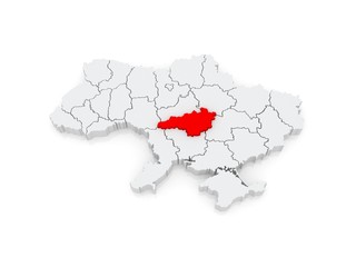 Map of Kirovohrad region. Ukraine.