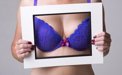 Bra and bust in a frame