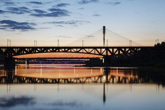 Fototapeta Bridge at night