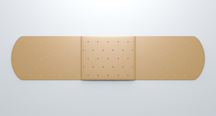 Flat Plaster On White