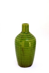 Green vintage ceramic jar
