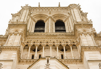 Obraz premium Notre Dame de Paris facade detail