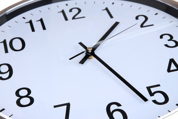 round office clock close up