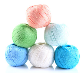 Colorful clews isolated on white