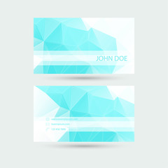 Modern  business card template with  polygonal mesh. © sumkinn