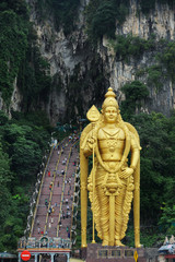 Statue of hindu god Murugan at Batu caves, Kuala-Lumpur