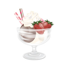 Coppa gelato con panna