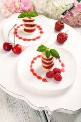 Fresh strawberry with banana